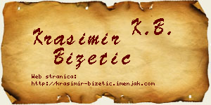 Krasimir Bizetić vizit kartica